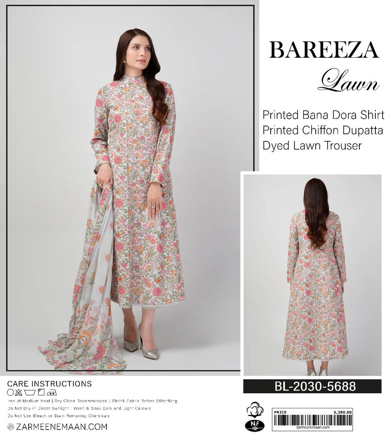 Bareeze Printed Bana Dora