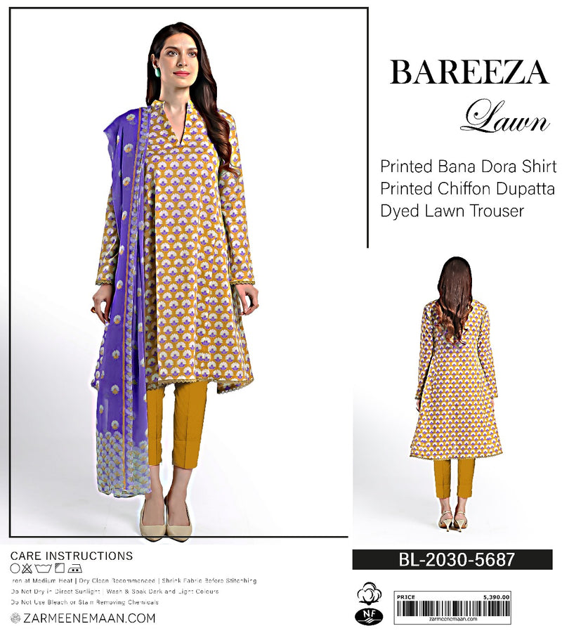 Bareeze Printed Bana Dora