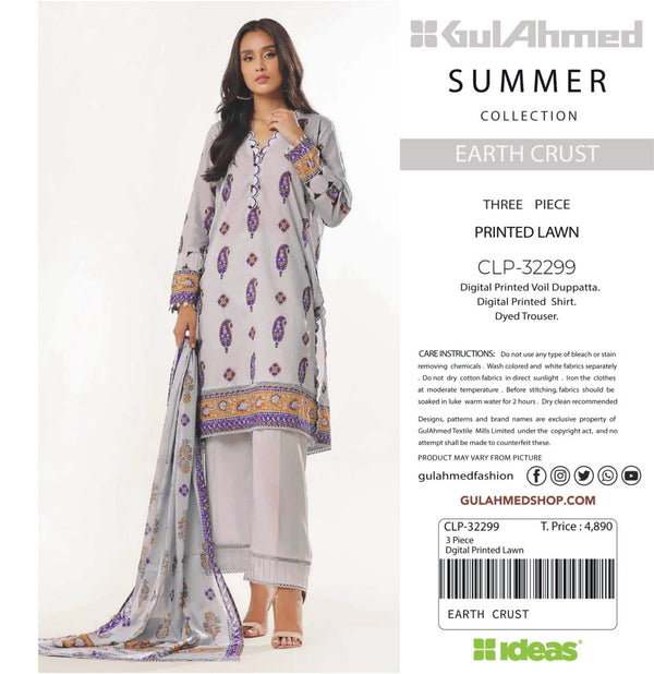 Gul Ahmad Three Piece Lawn CLP-32299