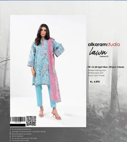 alkaram Three Piece Lawn SS-14-24